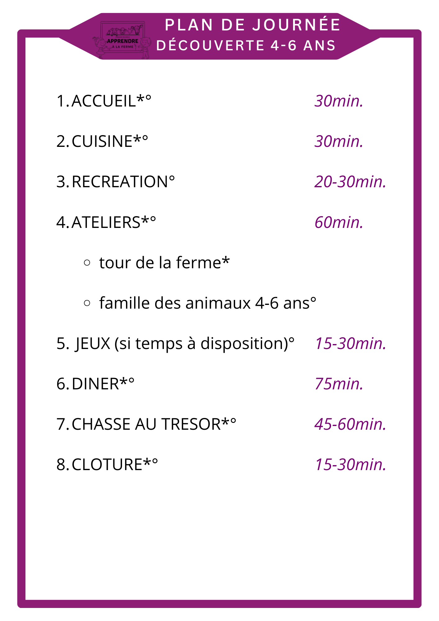 Découverte 4-6 ans CHASSE clapier OK